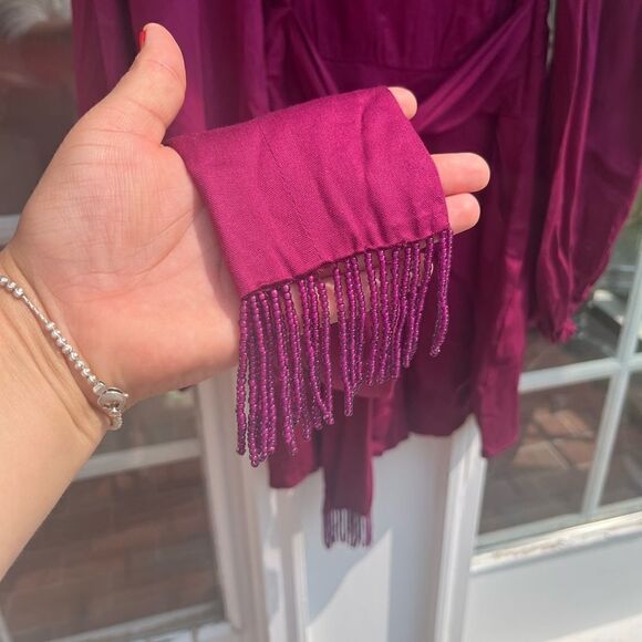 FARM Rio Anthropologie Beaded Bell Sleeve Romper NWT - Picture 8 of 13